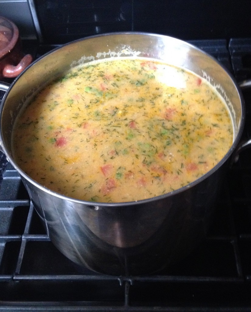 Tofu Corn Chowder pot